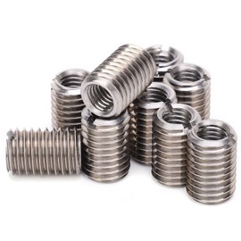 Thread Inserts, 10Pcs Thread Repair Sleeves Reducer Nuts, M8 Female and M12 Male Thread Conversion Reducing Nut, Stainless Steel Hardware Repair Tool