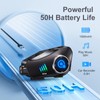 Bluetooth Motorcycle Helmet Headset with HD Action Camera 1080P Video/Photo,Hands-Free