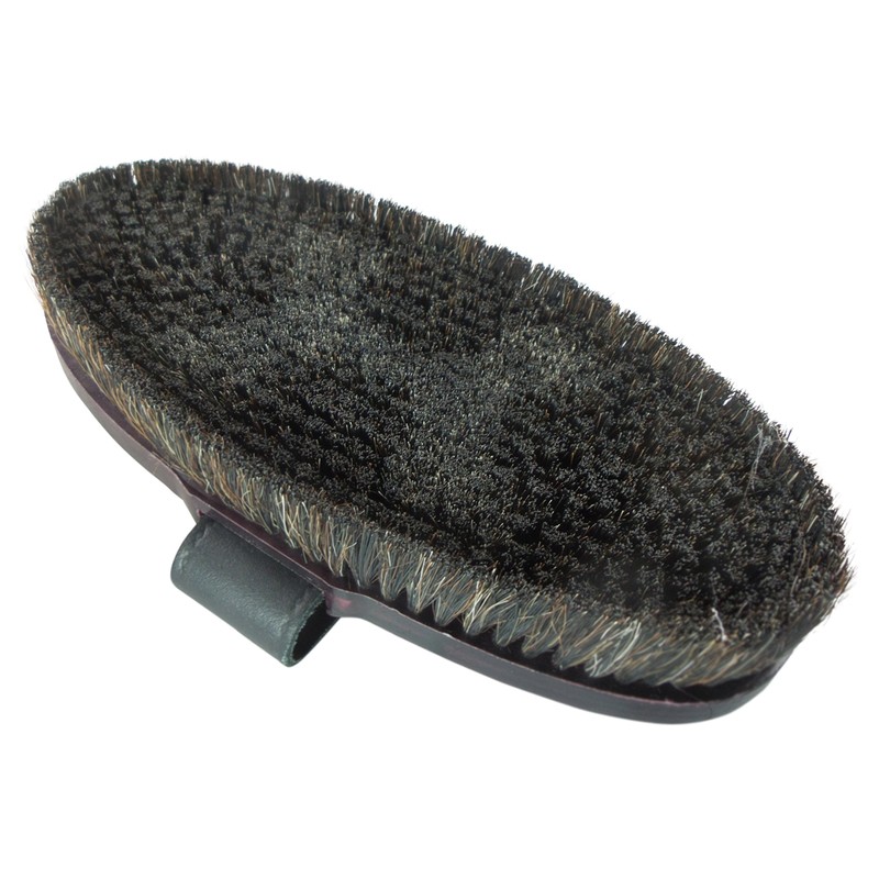 Military Horse Grooming Brush with Horse Hair Long Bristle in