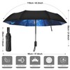 ZUOYOUZ Compact Travel Umbrella,Automatic,Strong,Windproof,Folding,Lightweight,Printed Pattern Backpack Folding Travel Umbrella for