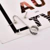 Patry Aretes Juego De 3 Piezas Luna Cadena Joyería Clip