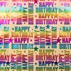 RUSPEPA Birthday Kraft Wrapping Paper Roll, Mini Roll, Colorful Foil