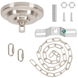 SHENGQINGTOP Heavy Duty Light Fixture Canopy Kit 5.3 Inches Diameter & 5.9 Feet Chain Ceiling Mounting Hardware for Pendant Light, Chandelier or Swag Light Fixtures, Brushed Nickel