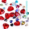 Heart Shape Color Gemstone Toys, Sequins, Hologram, Stone Bijou Stones,