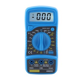 Digital Multimeter, DC/AC Portable Current Meter Voltage Meter with LCD Display, Measurement of Voltage, Current, Resistance, Sound Continuity, Diode/Transistor Test Mode, for Home School Laboratory