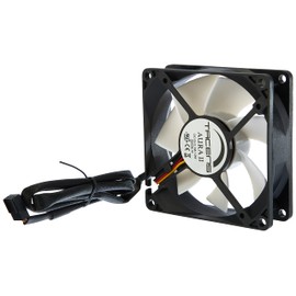 Tacens 3AURAII - Computer fan (8cm, 10dB, 1500 RPM, Fluxus II technology, anti-dust system, 60,000h duration) black