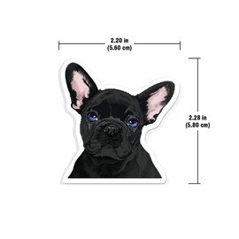 WIRESTER Fresh Scented Car Air Freshener Vent Clip, Decorative Accessories, Interior Decoration for Cars - Cute French Bulldog Puppy Dog Black