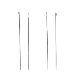4pcs Aghi per perline in metallo perline uncinetti aghi perline aghi perline acciaio legno infila ago strumenti per la creazione di gioielli aghi perline