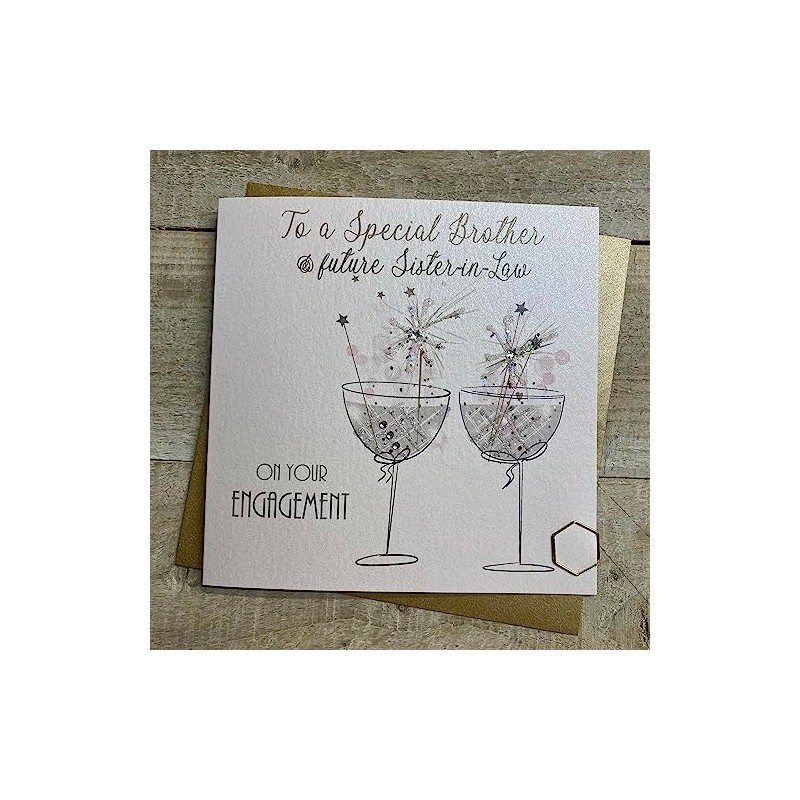 Handmade Engagement Card, Brother & Future Sister-in-Law - Code BD3-EBF