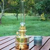 Brass Oil Lamp - 13” Extra-Bright Hurricane Lamp with Antique-Style