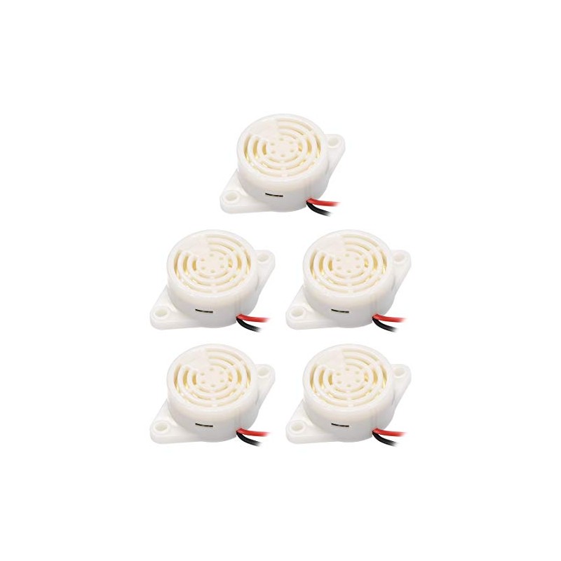 sourcing map 5 Pcs DC3-24V Active Electronic Buzzer Piezo Alarm