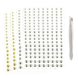 EYVRPAU Pack of 4 Lipstick Stickers, Lipstick Stickers for Face Eyes Body for Holiday Bash Makeup (Silver + Gold)