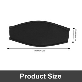 HERKINDNESS Neoprene Mask Strap, Pack of 2, Diving Mask Strap, Diving Goggles, Diving Goggles Band, Comfortable to Wear, Suitable for Diving Goggles and Diving Masks, black