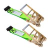 Mimanchi 4 inch Ratchet w/Flat Hook,2Pack,Ratchet Tie Down Strap Fixed
