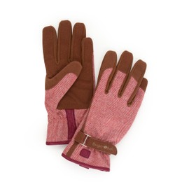 Burgon & Ball Love The Glove Ladies Gardening Gloves, Small/Medium, Tweed Red