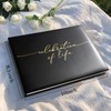 Funeral Guest Book for Celebration of Life, Elegant Black