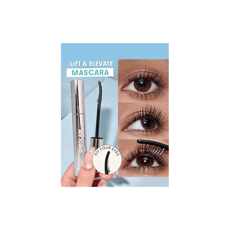 SHEGLAM Lift & Elevate Lengthening Mascara Lengthening Waterproof Mascara,Vegan &
