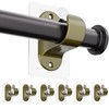 ANDGOO 6 Pack No Hole Curtain Rod Brackets Hangers, Self