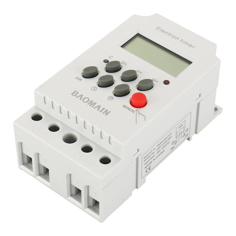 Baomain Timer Switch KG316T-II 220V DIN-Rail LCD Micro-Computer Electric Power