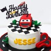 Decoración para tarta de cumpleaños para niños y niñas Auto