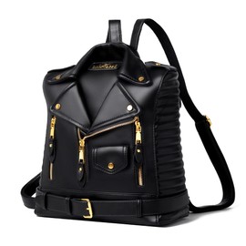 Sfly Women Satchel Chain Strap Shoulder Bag Leather Crossbody Handbags Ladies Evening Clutch Purse Unique Cute Jacket Bag, Black, Medium, Women's Fashion Backpack Leather Purse Unique Cute Jacket Bag