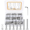 VIGRUE Pack of 238 M6 Cylinder Screws with Hexagon Socket