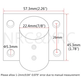 NRC&XRC Pair Marine Boat Hand Rail Fitting 316 Stainless Steel 90 Degree Stanchion Rectangle Base Mount Hand Rail Fitting for 7/8inch (22mm) Tube