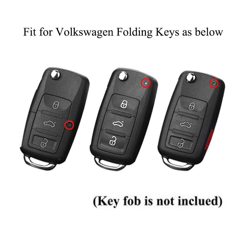 Senauto Quicksand Key Fob Cover Case Keychain for Volkswagen VW