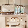 GEFOUN Farmhouse Kitchen Island Lighting, 5-Light Dining Room Light Fixture