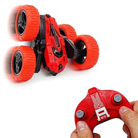 CMJ RC Cars 360 Spin Attack Stunt RC Car Electric Race Stunt Car,Double Sided 360Â° Rolling Rotation RC 4WD High Speed Off Road for 6 7 8-12 Year Old boy Toys (Red)