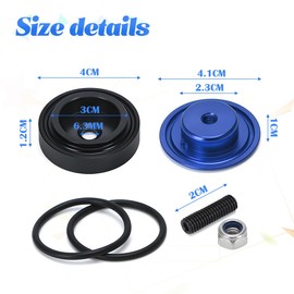 JNNJ Windscreen Wiper Plug Wiper Plug, Car Rear Wiper Delete Plug, Vehicle Aluminium Alloy Rear Wiper Erase Plug Cover (Blue)