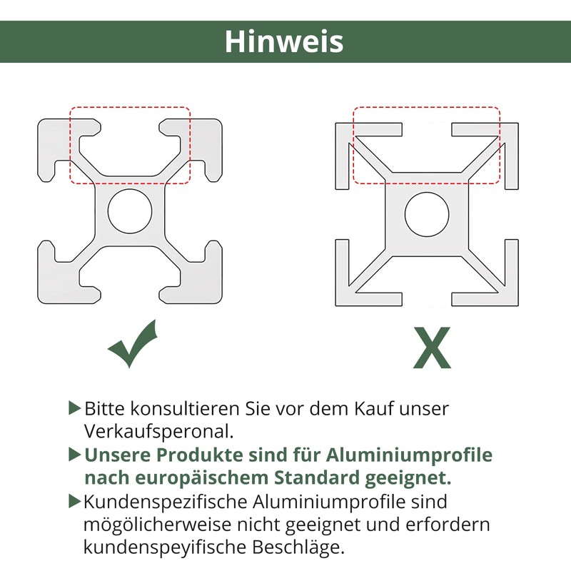 EYPINS Mounting Material Angle Aluminium Profile 30 x 30 Groove