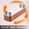 BestEquip Heat Exchanger 3"x7.5" 40 Plates Brazed Plate Heat Exchanger