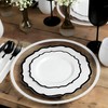 Contemporary Collection Combo White Plates with Black Rim - 7.5"