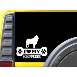 EZ-STIK Schipperke Bone Sticker L020 8 inch Dog Rescue Decal
