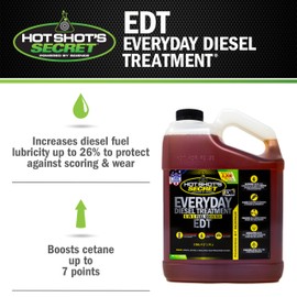 Hot Shot's Secret Everyday Diesel Treatment 1 Gallon, 6-in-1 Diesel Additive - Injector Cleaner, Fuel System Cleaner, Fuel Additive Boosts Cetane (HSSEDT01G)