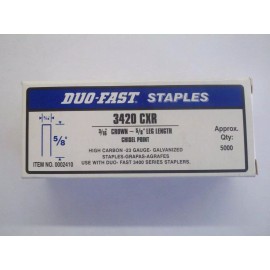 Crown Duo Fast 3420CXR 3/16" Crown X 5/8" Staples
