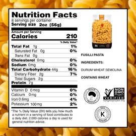 Garofalo - Premium Durum Wheat Semolina Fusilli Pasta, Italian Made, Bronze-Drawn, Al-Dente, One-Ingredient Pasta (4 pack)