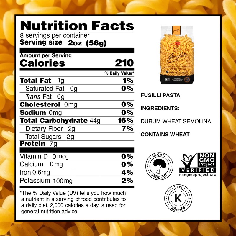 Garofalo - Premium Durum Wheat Semolina Fusilli Pasta, Italian Made,