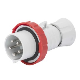 Gewiss GW60042H 32 Amp 5 Pin Industrial Plug IP67 Waterproof 415 Volt Red