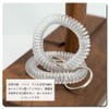 50pcs Bracelet Wrist Coil Elastic Keychain Number Tag Holder Wristband