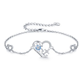 MEDWISE Anchor Ankle Bracelets 925 Sterling Silver Anchor Jewelry Adjustable Anklet Summer Beach Jewelry for Daughter Women Wife Mom 2025 Graduation Gifts for Her