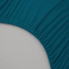 BabyCalin - Fitted Sheet, 60 x 120 x 15 cm, Tropical Blue, Oeko-Tex Certified