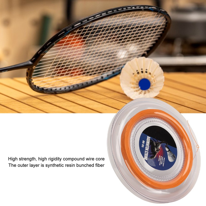 POWERTI Badminton Racquet String High Elasticity Wear Resistant Resin Fibre