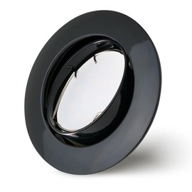 NCC-Licht Set of 6 Recessed Spotlights Black Diameter 68 mm Hole with LED Module 5 Watt 400 Lumen Warm White 2700 K Ultra Flat 30 mm Swivelling