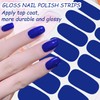 DANNEASY Nail Polish Strips (20 Sheets - Dark Solid&Glitter) Gel