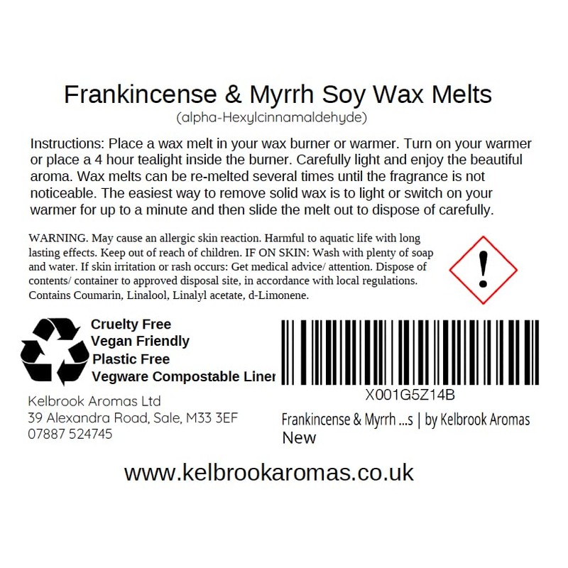 Wax Melts - Frankincense and Myrrh | 16 Pack |