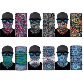 Cool Neck Gaiter Gator Mask Sun UV Protection,Face Cover Mask,Face Scarf,Neck Warmer Balaclava Bandana,Headband, Head Wrap or Men Women Boys Girls for Motorcycle Cycling Festival Outdoors