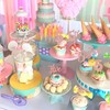 24 piezas de cinco decoraciones para cupcakes con purpurina para