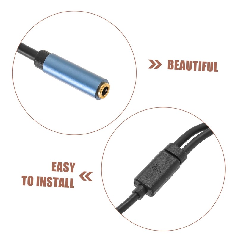 CAXUSD 1pc Headphone Audio Splitter y Adapter Cable Compact Earphone